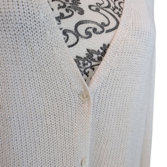Aritzia Wilfred Granada Cardigan Preppy Clean Girl Boyfriend Womens M Ivory - Picture 8 of 12